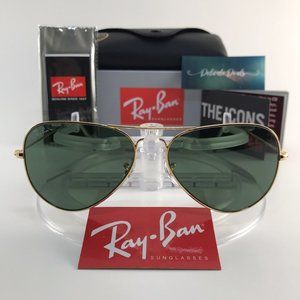 Ray Ban Aviator Gold Green Sunglasses